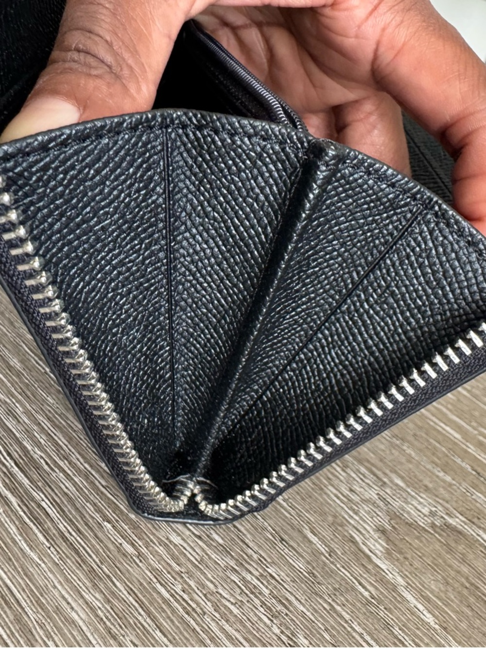Coach Cross-Grain Gallery Black Pebbled Leather Tote with Matching Wallet - Picture 14 of 16